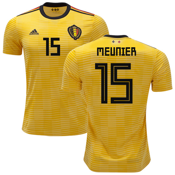 Belgium #15 Meunier Away Soccer Country Jersey